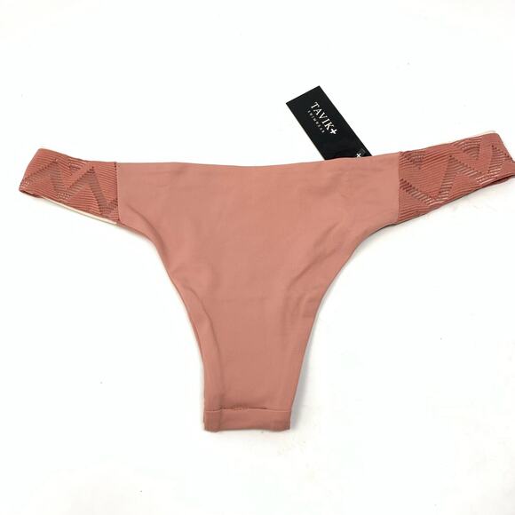 Tavik Byrdie Bottom Textured Chevron Bikini Bottom Rose Pink Size Large - Picture 4 of 8